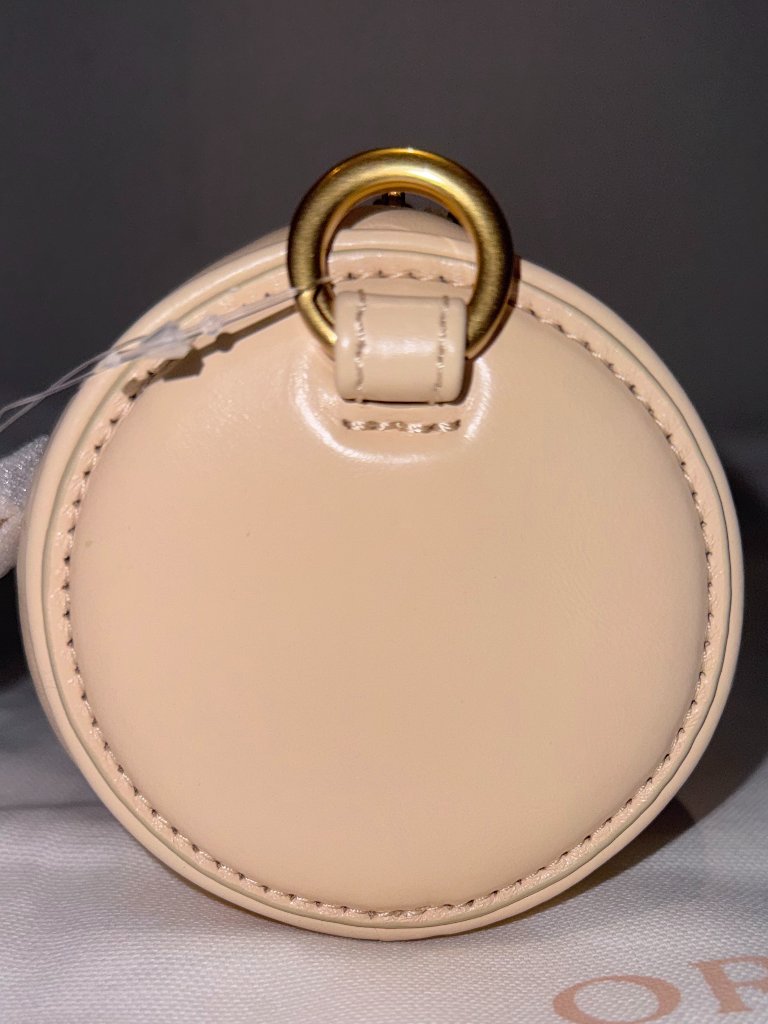 Oroton Honey Peach Leather Romy Barrel Bag — image 5 of 8